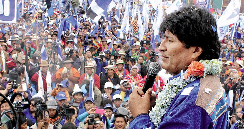 Evo Morales, expresidente de Bolivia y rostro de la izquierda de este país