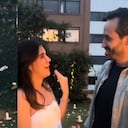 Isabella Atehortúa y su prometido
