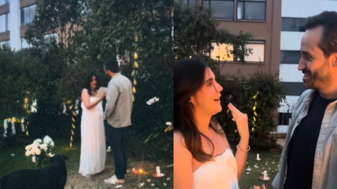 Isabella Atehortúa y su prometido