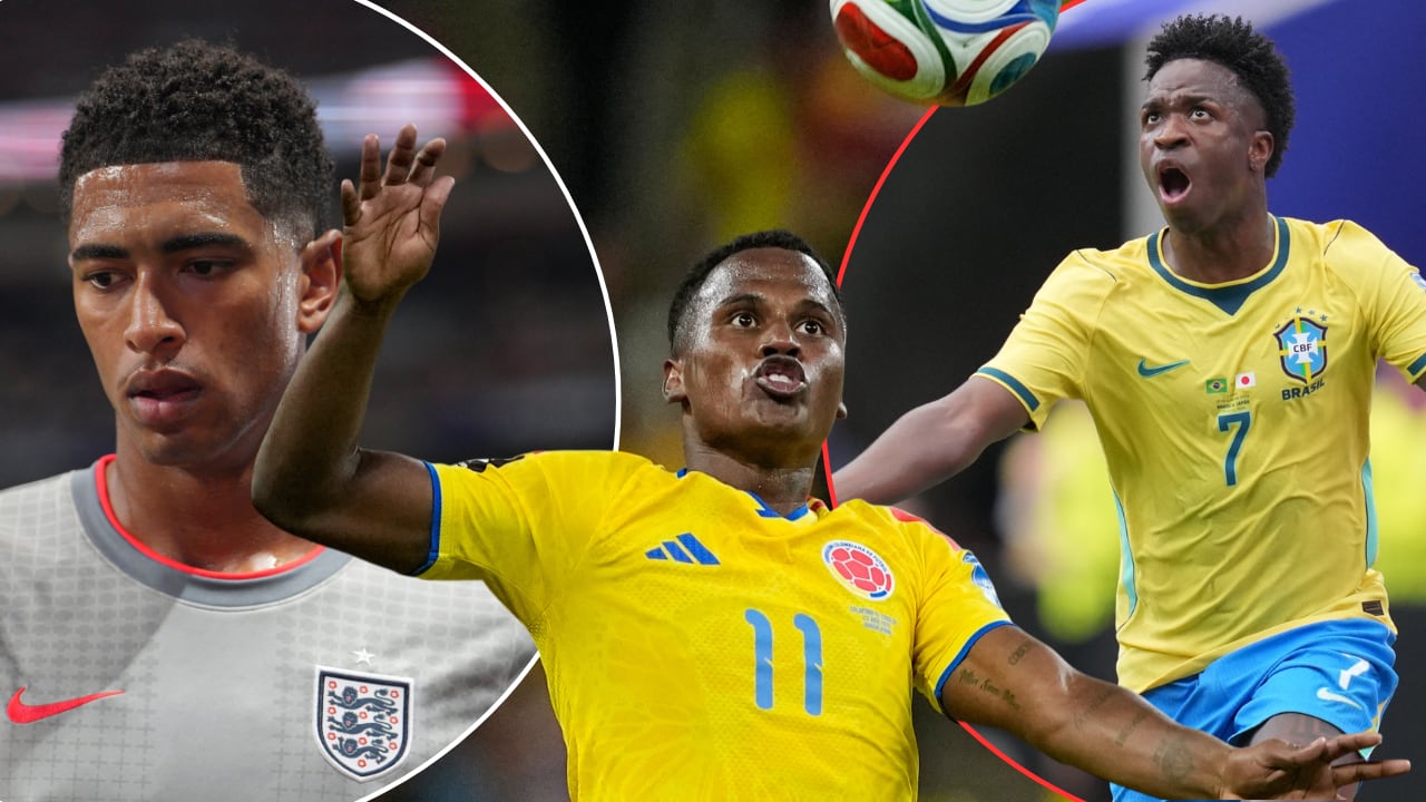 Jude Bellingham, Jhon Arias y Vinícius Júnior. El colombiano está por encima del nivel de los del Real Madrid en el Mundial 2026.