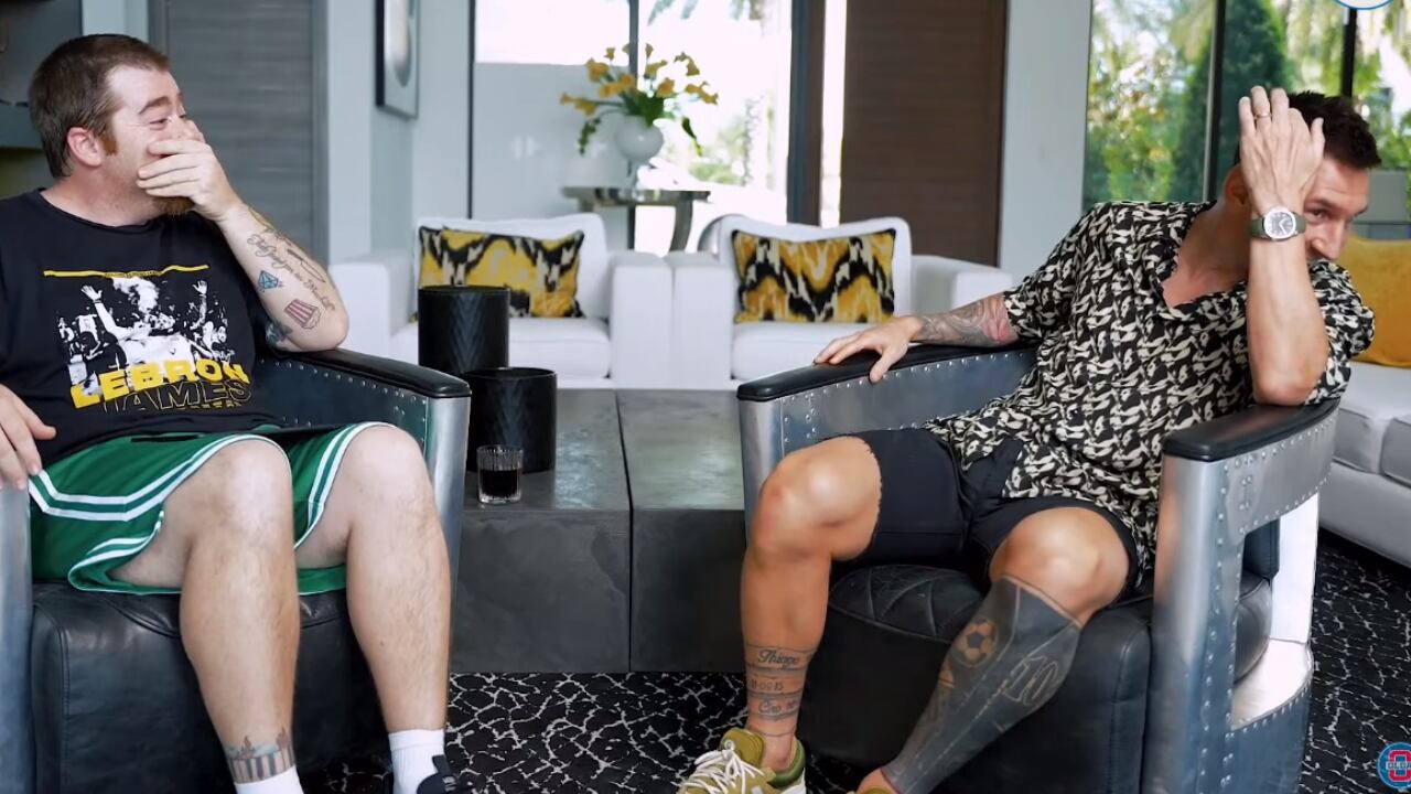 Lionel Messi en su charla con Migue Granados.