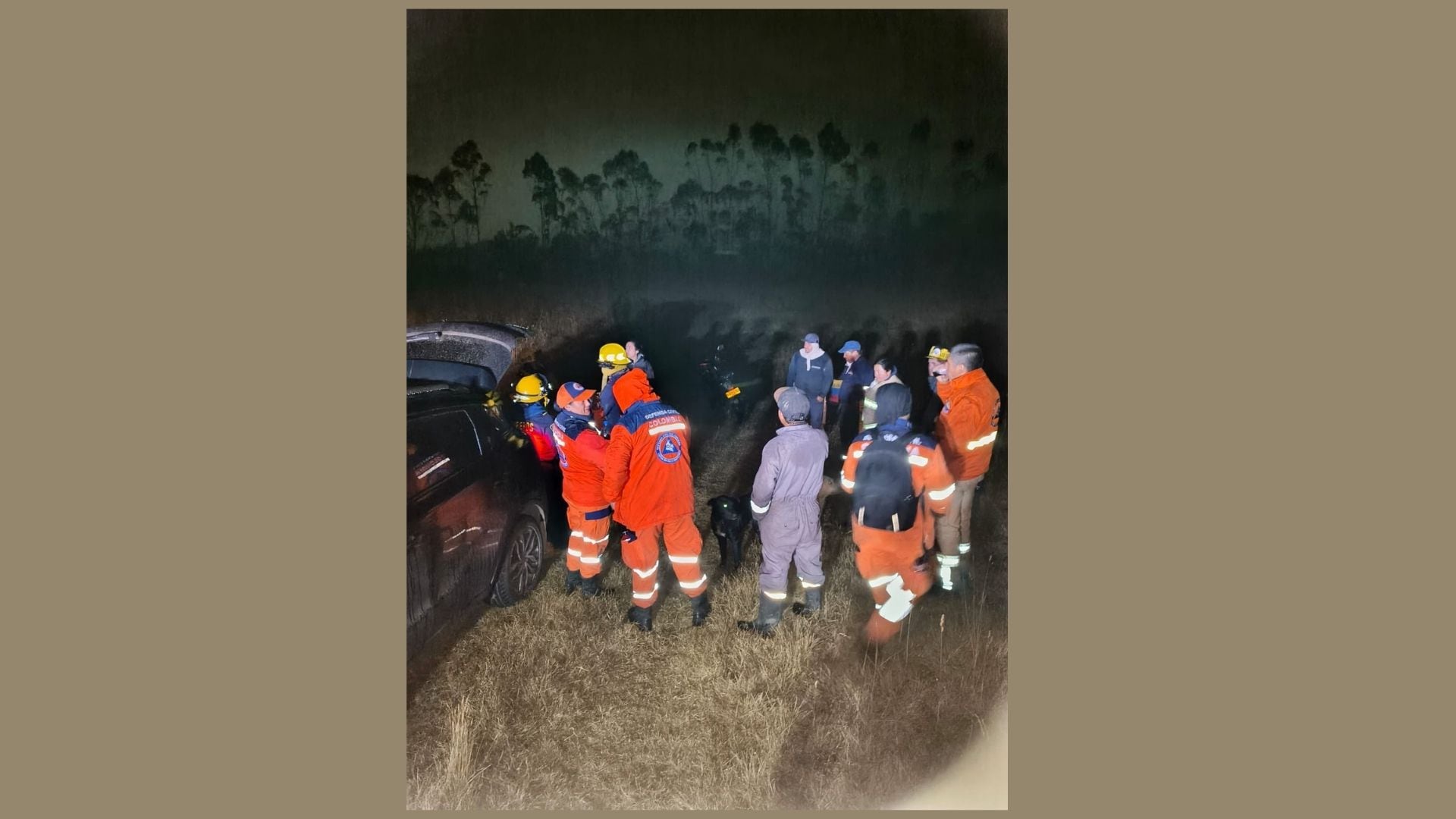 Organismos de socorro trabajan para controlar las llamas y evitar la propagación del incendio forestal en Cundinamarca.