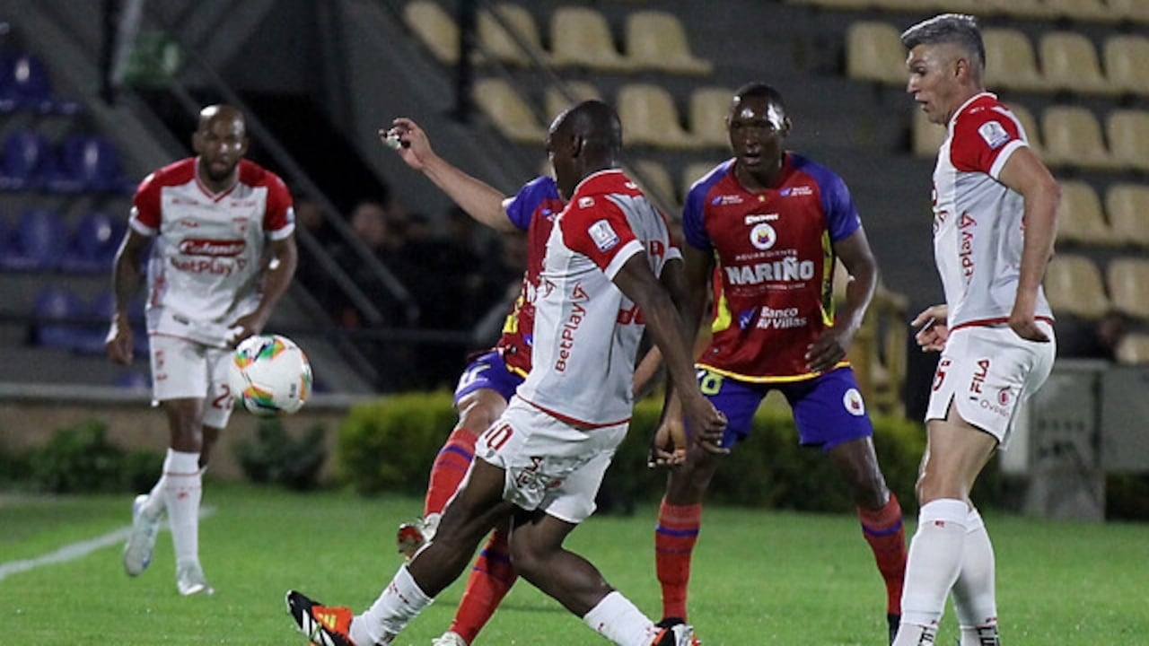 Imagen del partido entre Pasto y Santa Fe, por la fecha 3 del cuadrangular A.