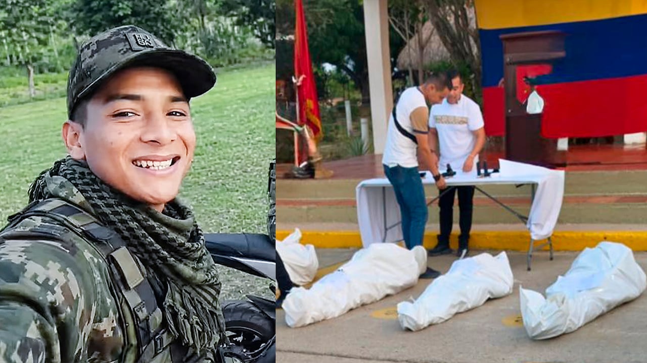 Alias Bendito Menor y La Bebecita, tras ser abatidos por la Policía.