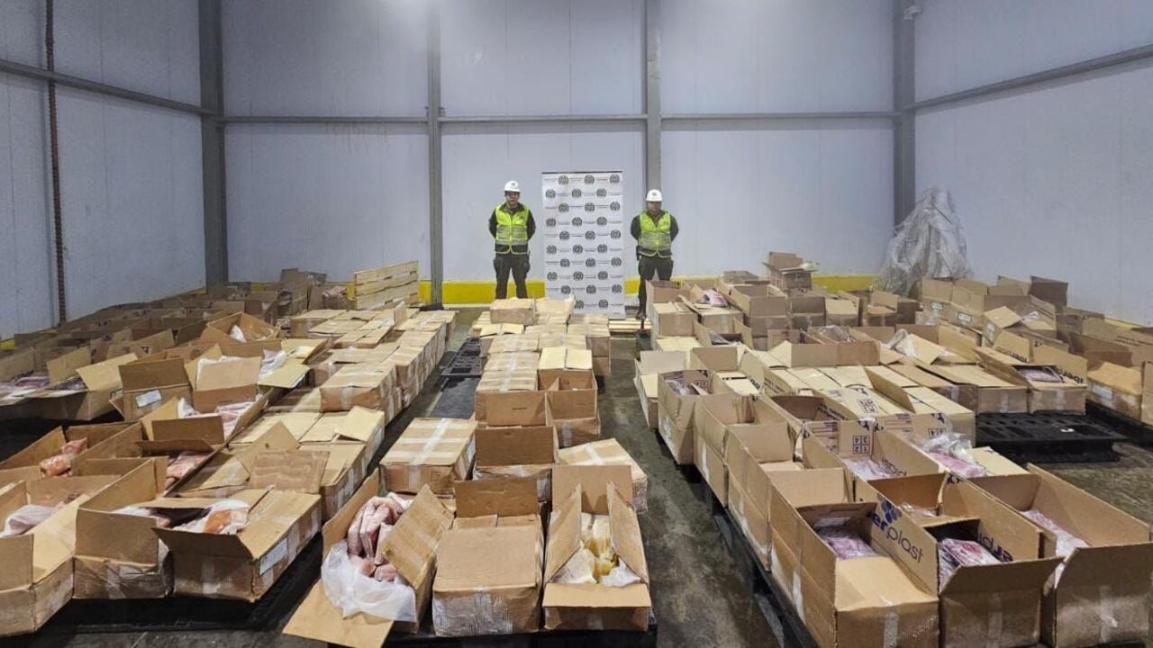 Cocaína incautada en Cartagena.