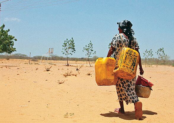 En La Guajira la escasez de agua durante todo el año es alarmante.