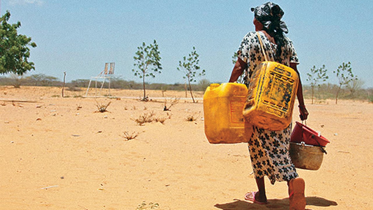 En La Guajira la escasez de agua durante todo el año es alarmante.