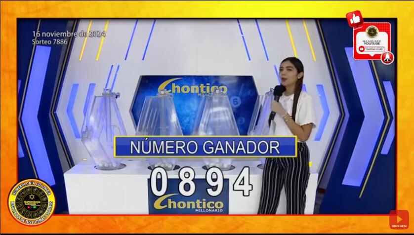 Sorteo7886 de la Lotería Chontico // Foto: Resultados de Loterías y Chances en Colombia