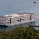 Prisión flotante Bibby Stockholm en Inglaterra