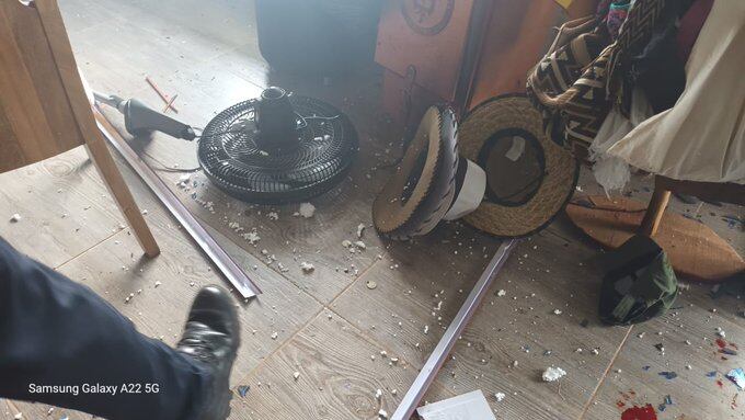 Vivienda del alcalde de Calamar, Guaviare, tras ataque con explosivos.