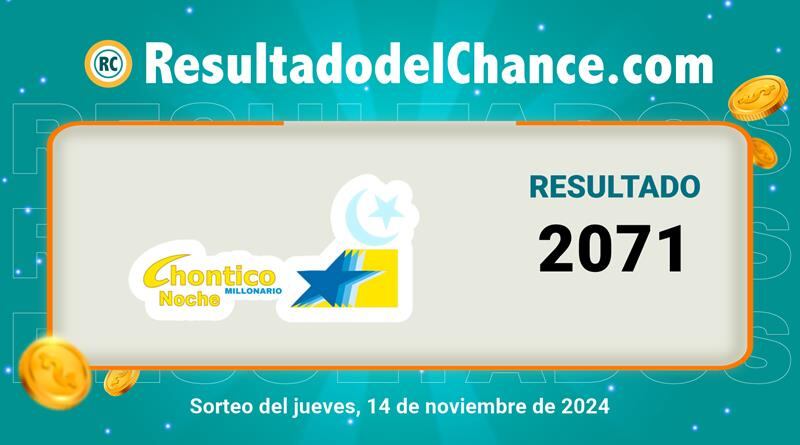 Sorteo  14 de noviembre Chontico Noche