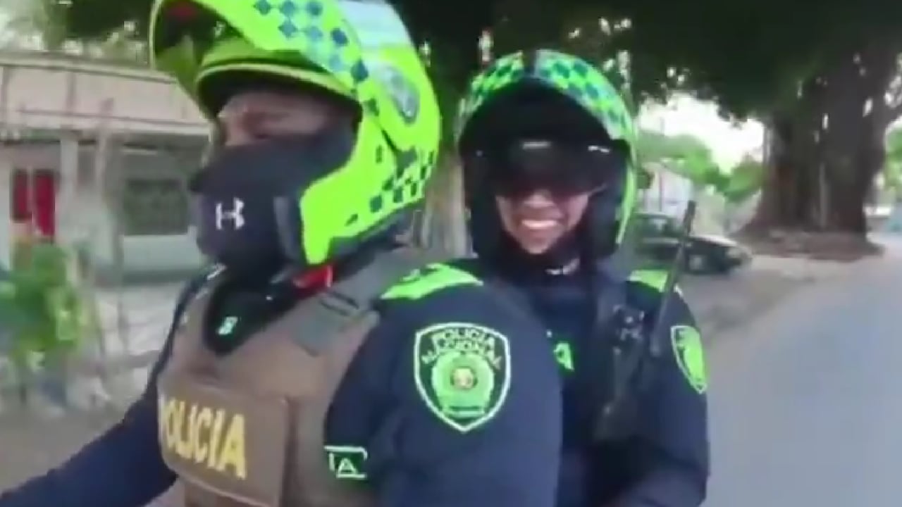 Los uniformados atropellaron a un perro.