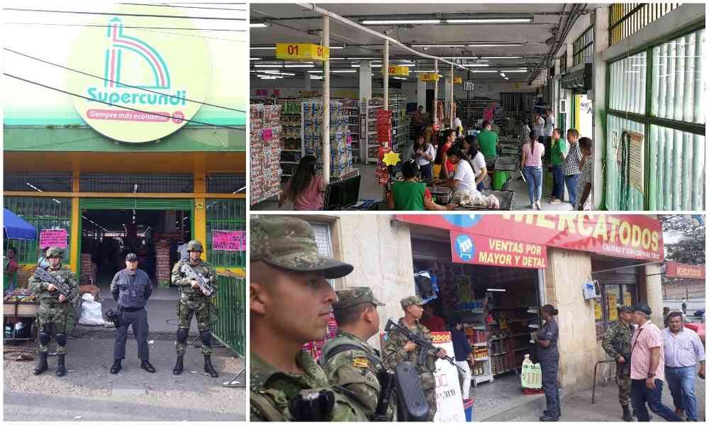 Operativos de extinción de dominio a los supermercados Supercundi en 2018.