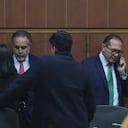 Juliana Guerrero en el Congreso de la República, en Bogotá, el 11 de marzo de 2025. Junto a ella, el ministro del Interior, Armando Benedetti