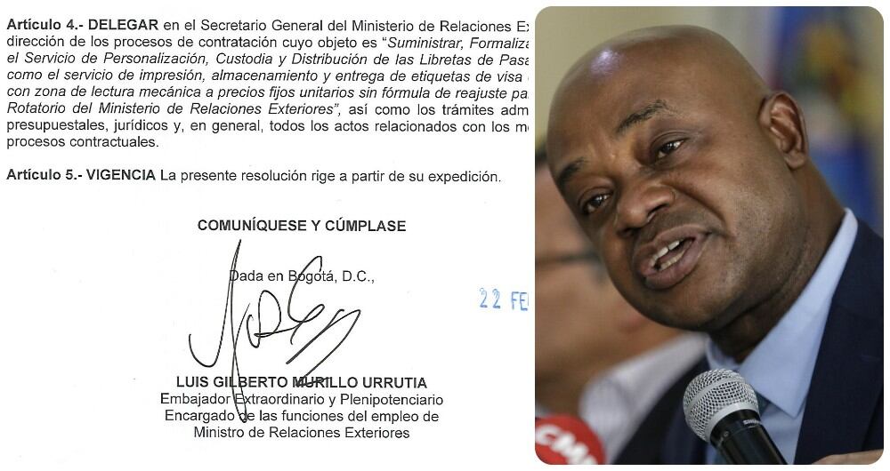 La resolución que contradice a Luis Gilberto Murillo.