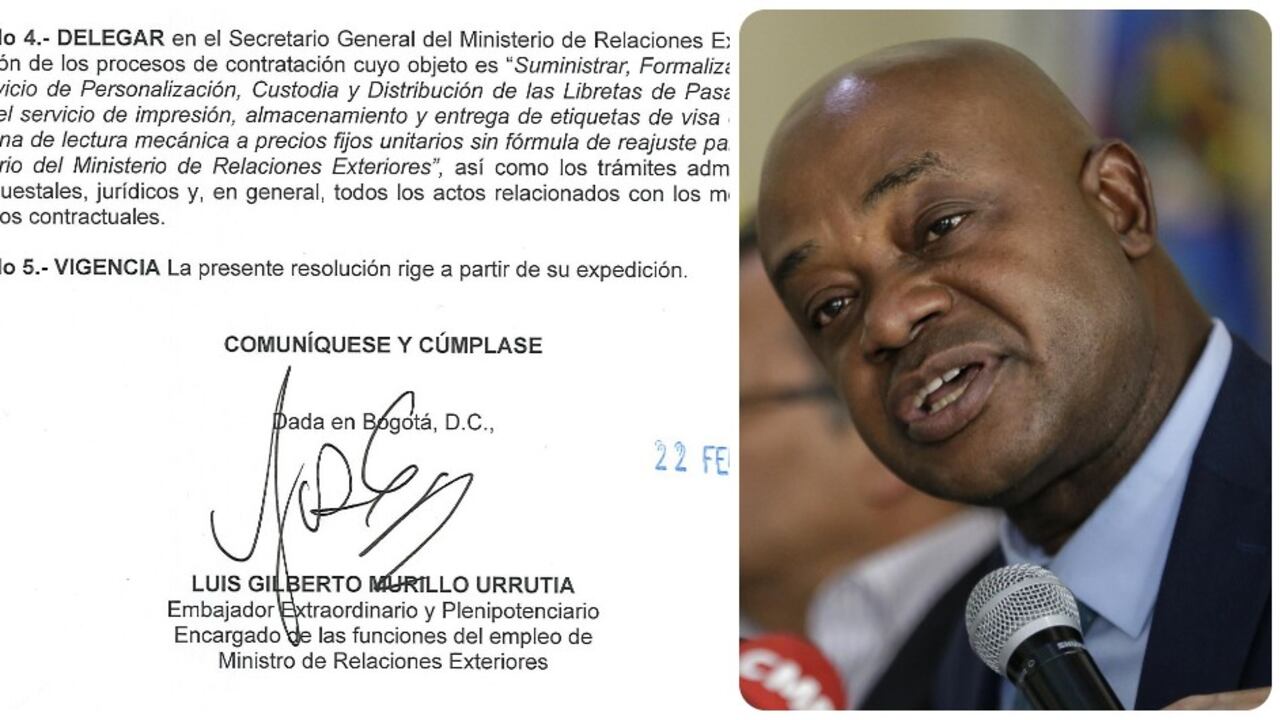 La resolución que contradice a Luis Gilberto Murillo.