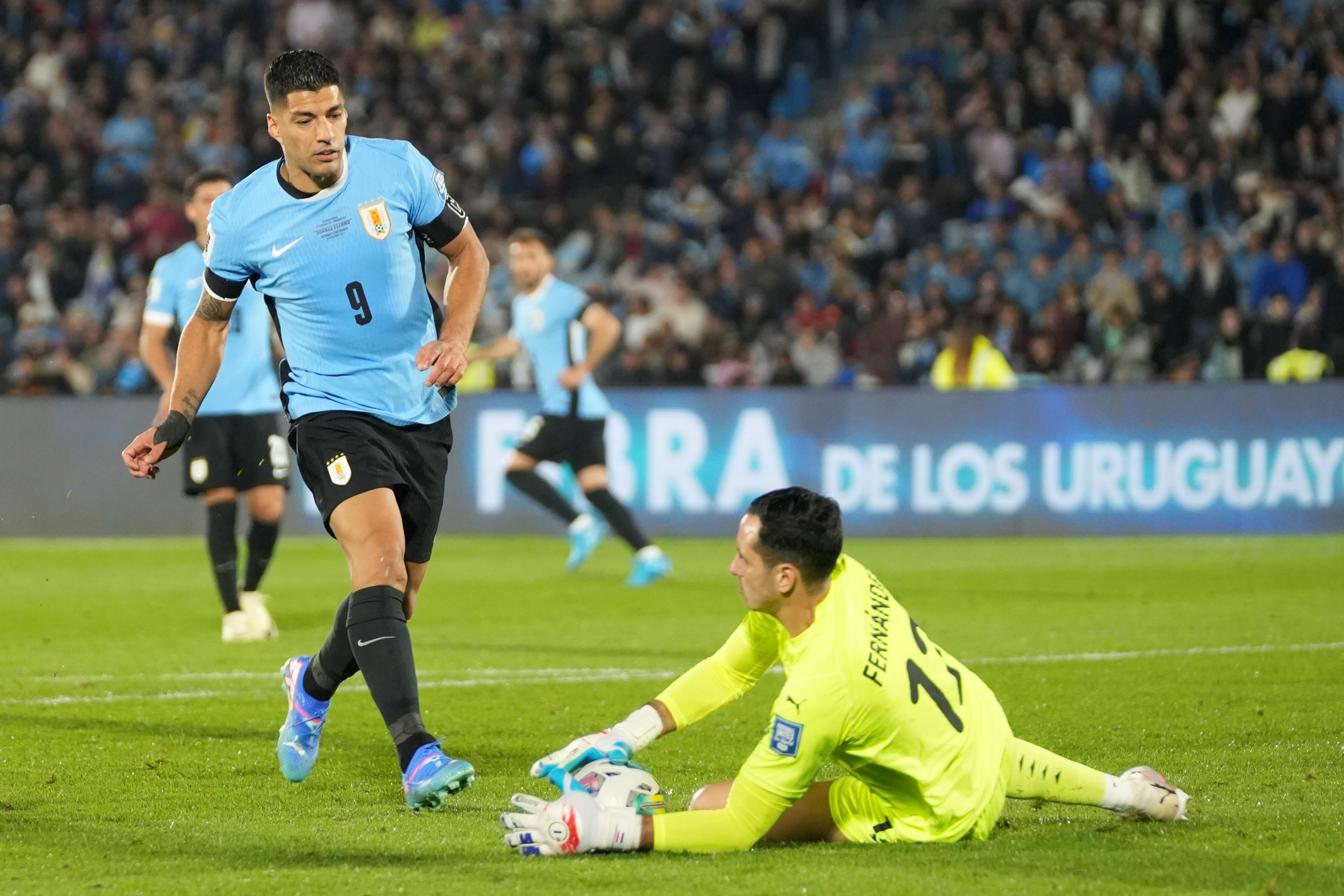 Luis Suárez en partido con la Selección de Uruguay (2024.)