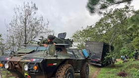 Ejército durante patrullajes en vías del Cauca.
