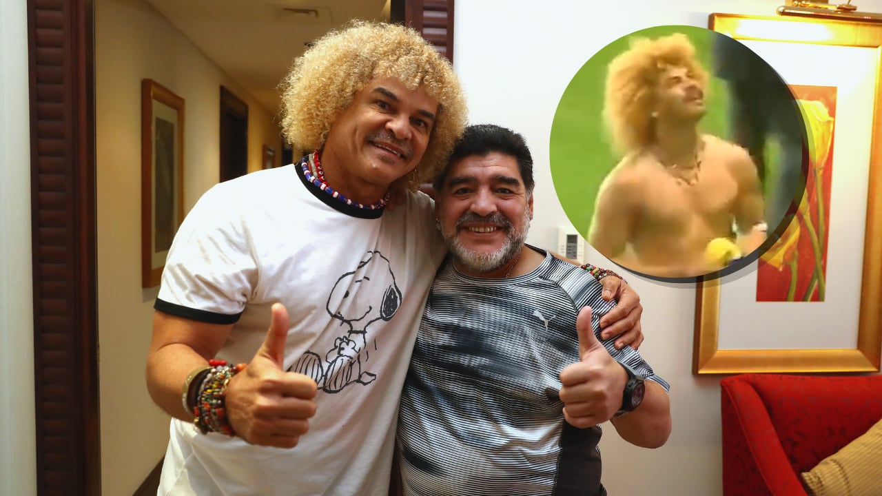 Carlos Valderrama y Diego Armando Maradona: leyendas en la historia fútbol.