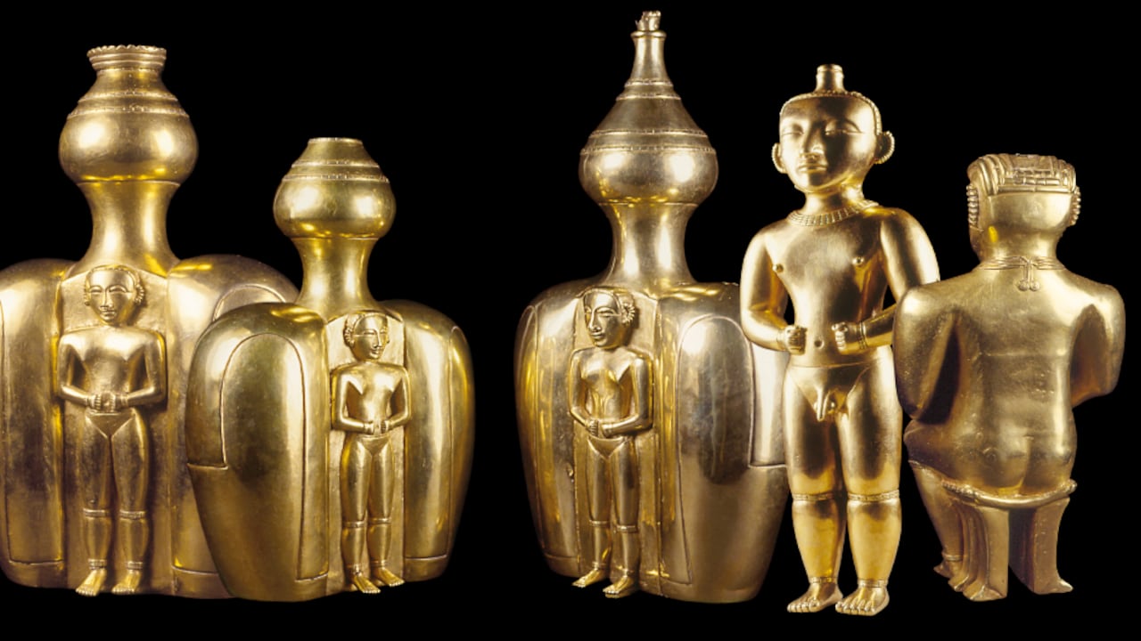 La belleza del tesoro es evidente, desde piezas como los poporos con figuras femeninas en relieve y las figuras fálicas. Según explica Gamboa, solo se conoce el paradero de una quinta parte.