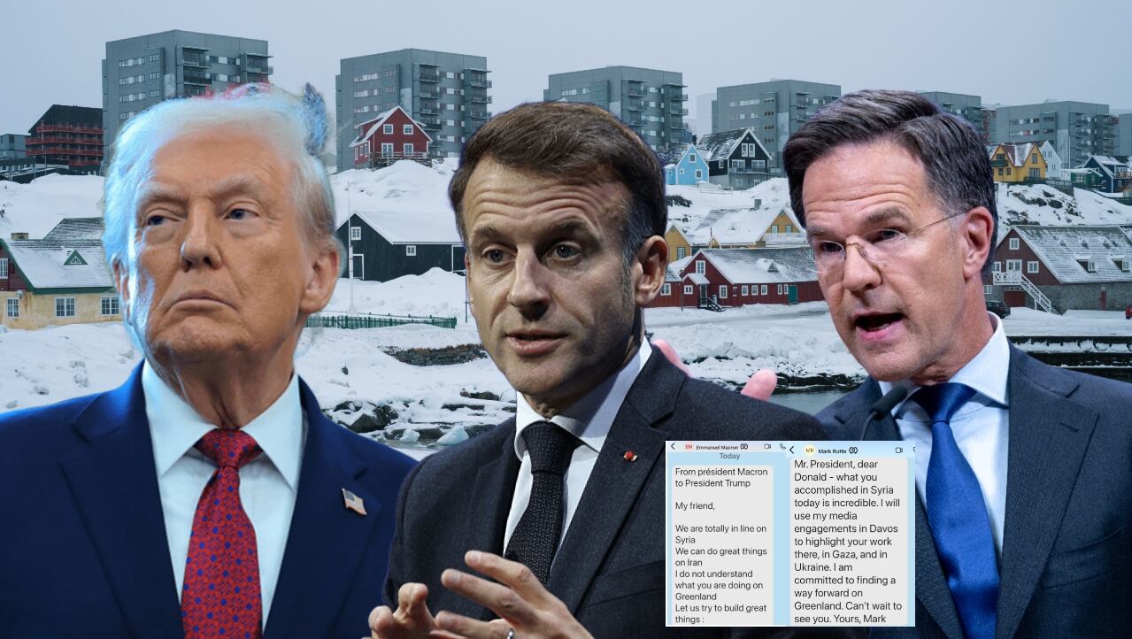 Donald Trump filtró mensajes con Emmanuel Macron y Mark Rutte
