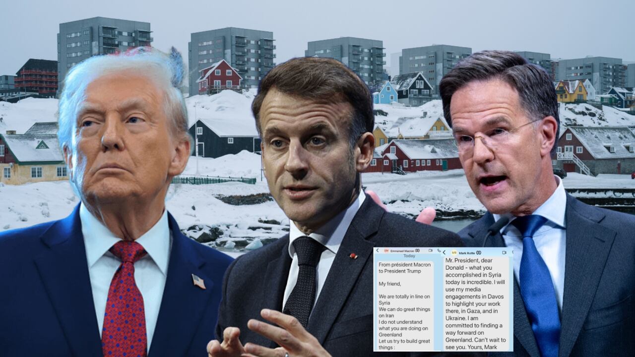 Donald Trump filtró mensajes con Emmanuel Macron y Mark Rutte.
