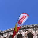 Cycling: 72Nd Tour Of Spain 2017, Vuelta Top Riders Press Conferenceillustration, Flag, Logo, Pc, Arena Of Nimes, Nimes, La Vuelta, (Photo by Tim De Waele/Getty Images)