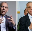 El general (r) Eduardo Zapateiro, excomandante del Ejército, y el ministro de Defensa, Iván Velásquez