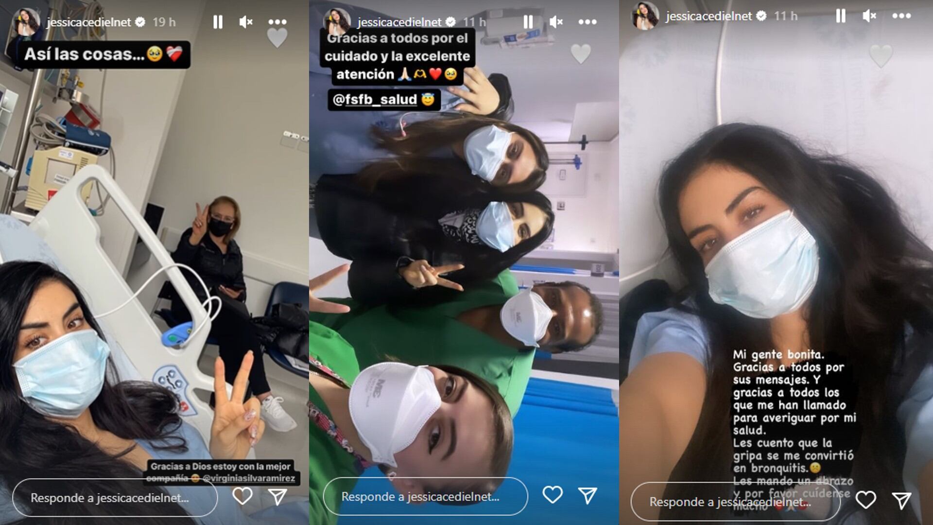 Historias del Instagram de Jessica Cediel.