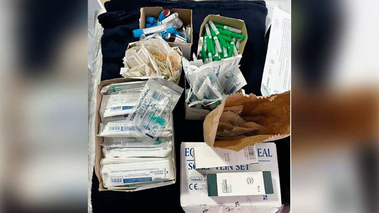 Elementos encontrados en las clínicas clandestinas.