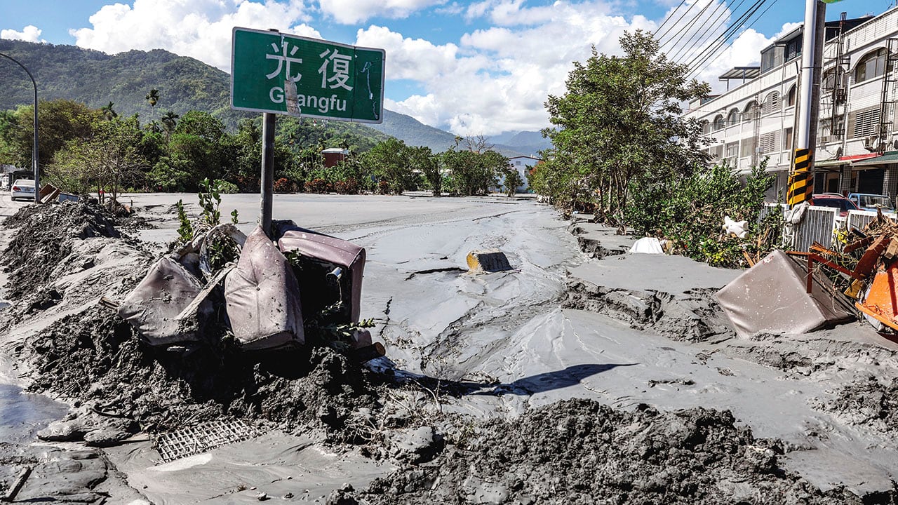 Diluvio en Taiwán dejó al menos 14 muertos.