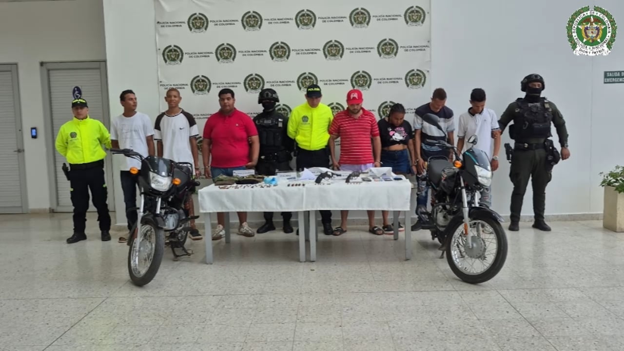 Capturados por la Policía de Valledupar.
