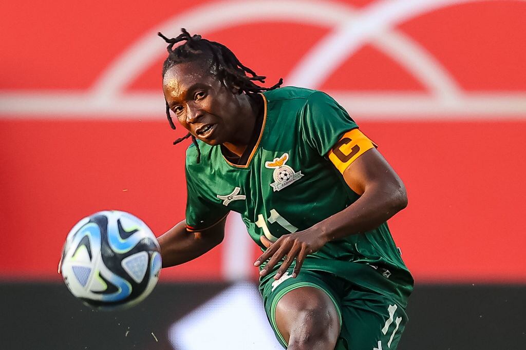 Barbra Banda jugadora de la Selección de Zambia.