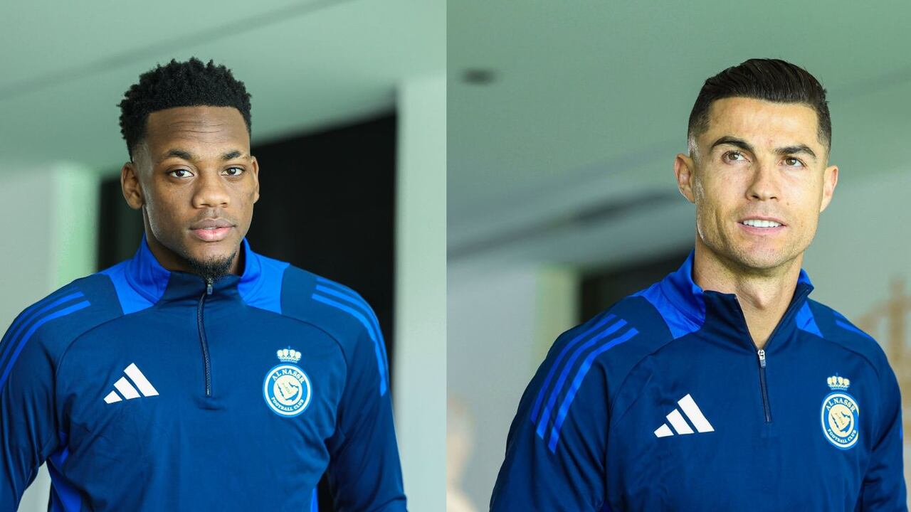 Jhon Durán y Cristiano Ronaldo en Al Nassr.