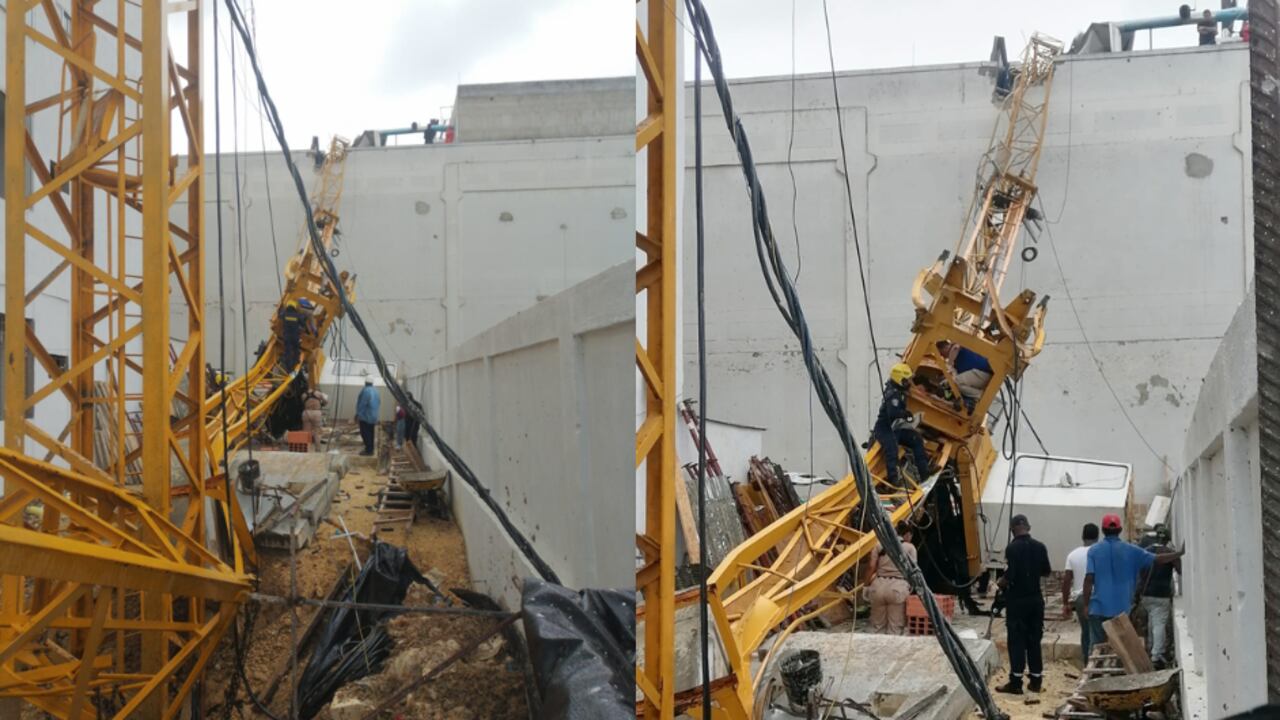 Emergencia de grúa en Cartagena.