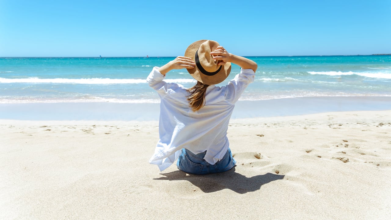 Persona en una playa