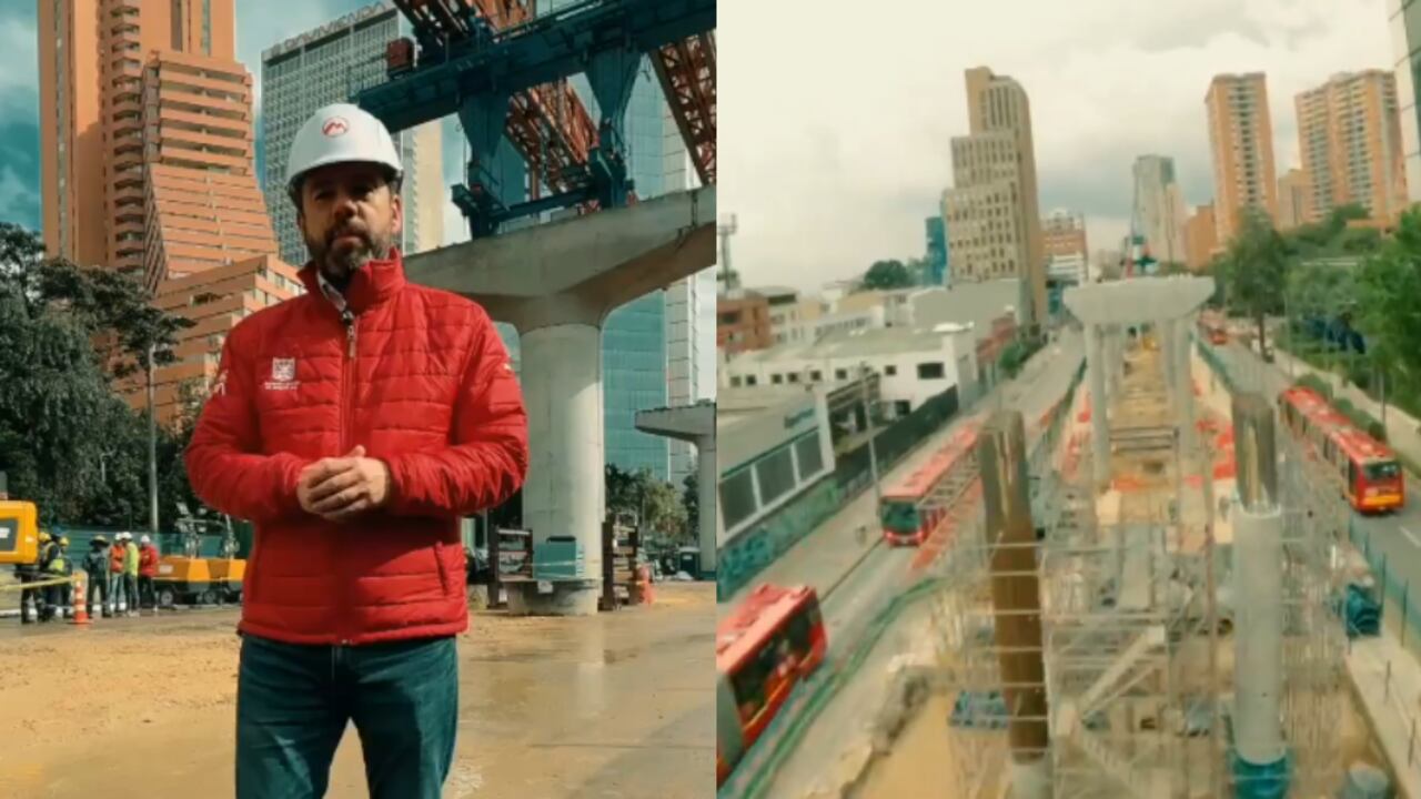 Alcalde Carlos Fernando Galán reporta avances en la construcción del Metro de Bogotá.