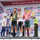 El podio de la prueba élite en los Nacionales de Ruta 2022