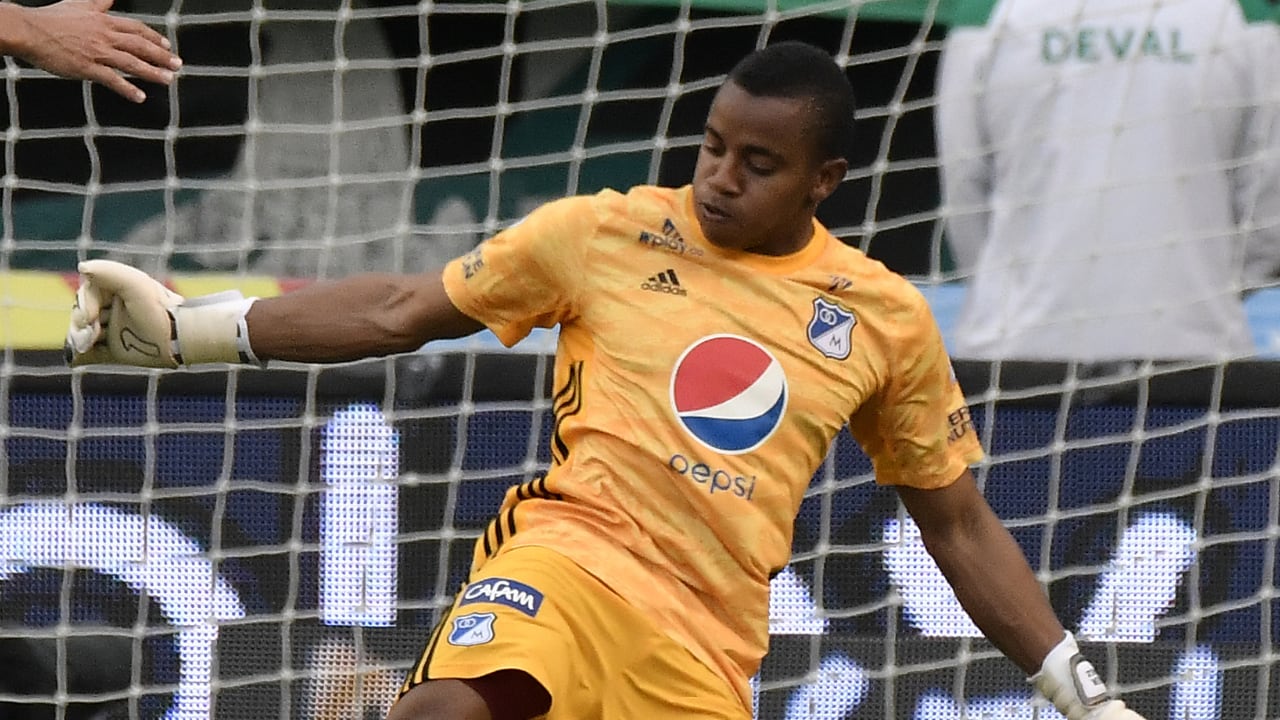 Wuilker Faríñez cuando jugaba para Millonarios.