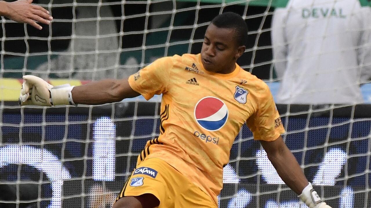 Wuilker Faríñez cuando jugaba para Millonarios.