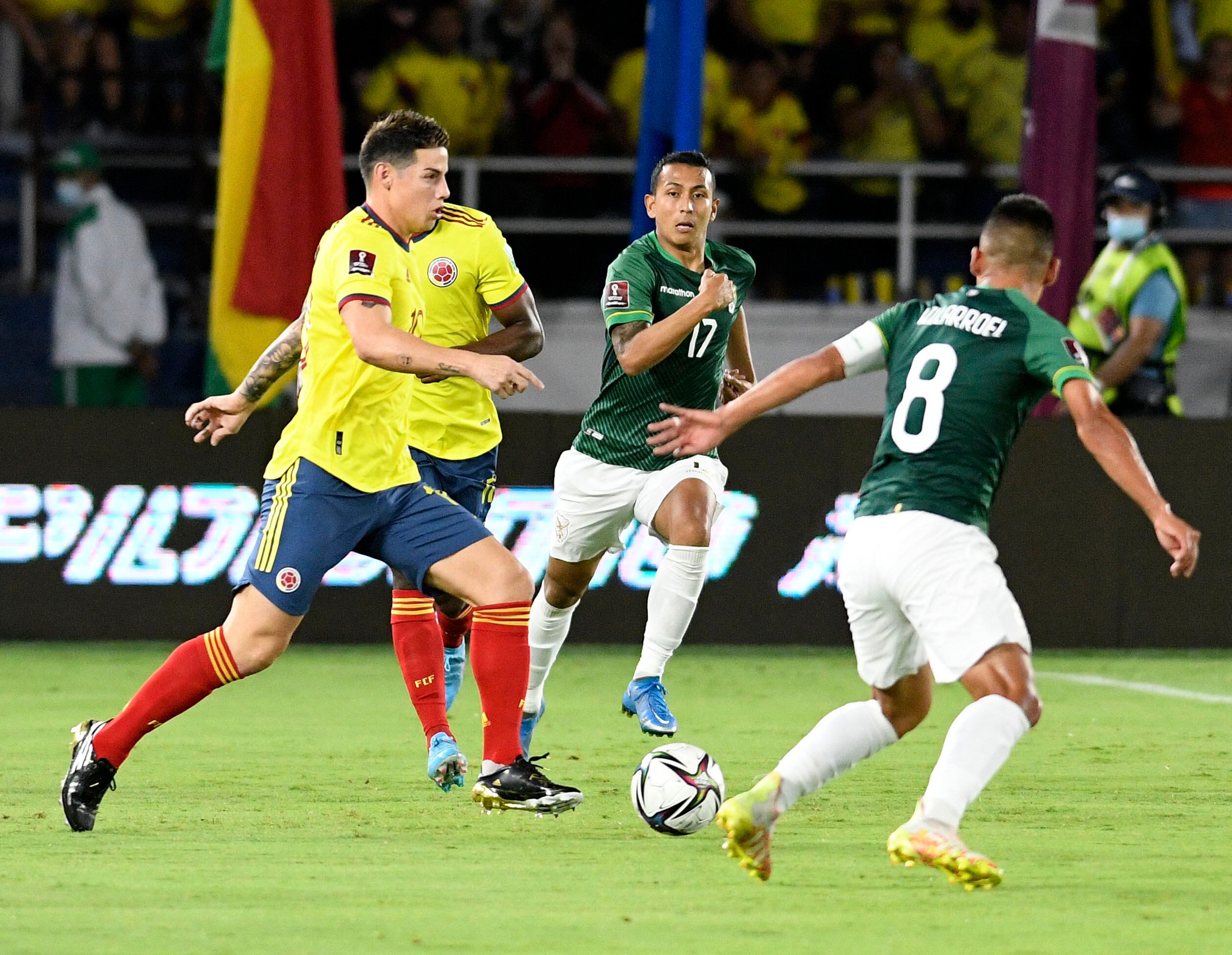 BARRANQUILLA. 24 de marzo de 2022. La Selección Colombia enfrentó a Bolivia en el estadio Metropolitano, en la fecha 17 de la Eliminatoria a la Copa Mundial de la Fifa Catar 2022. (Cortesía FCF)