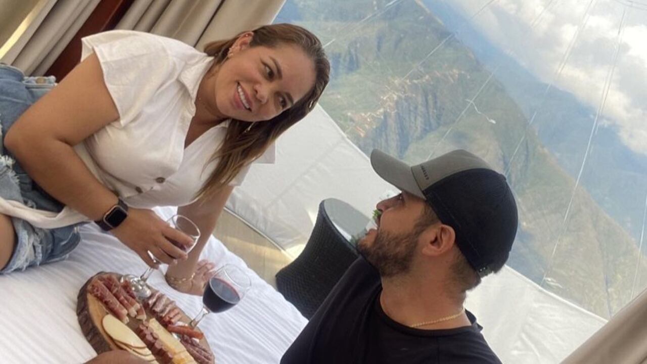 Sandra Barrios disfrutando de un viaje junto a su actual pareja, Jorge Armando Espinosa.