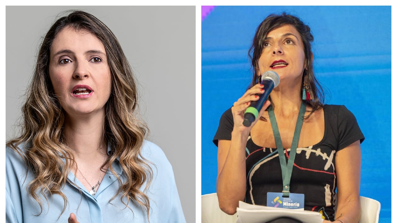 Paloma Valencia, senadora del Centro Democrático, e Irene Vélez, ministra de Minas.