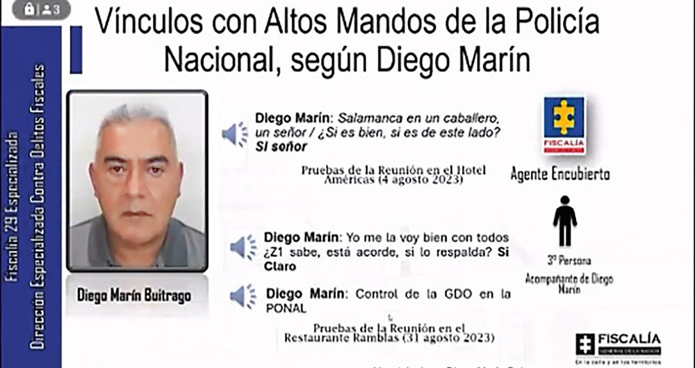 Mencionan a "Z1", que según el fiscal es como se le conoce el director de la Policía Nacional, en este caso, William Salamanca.