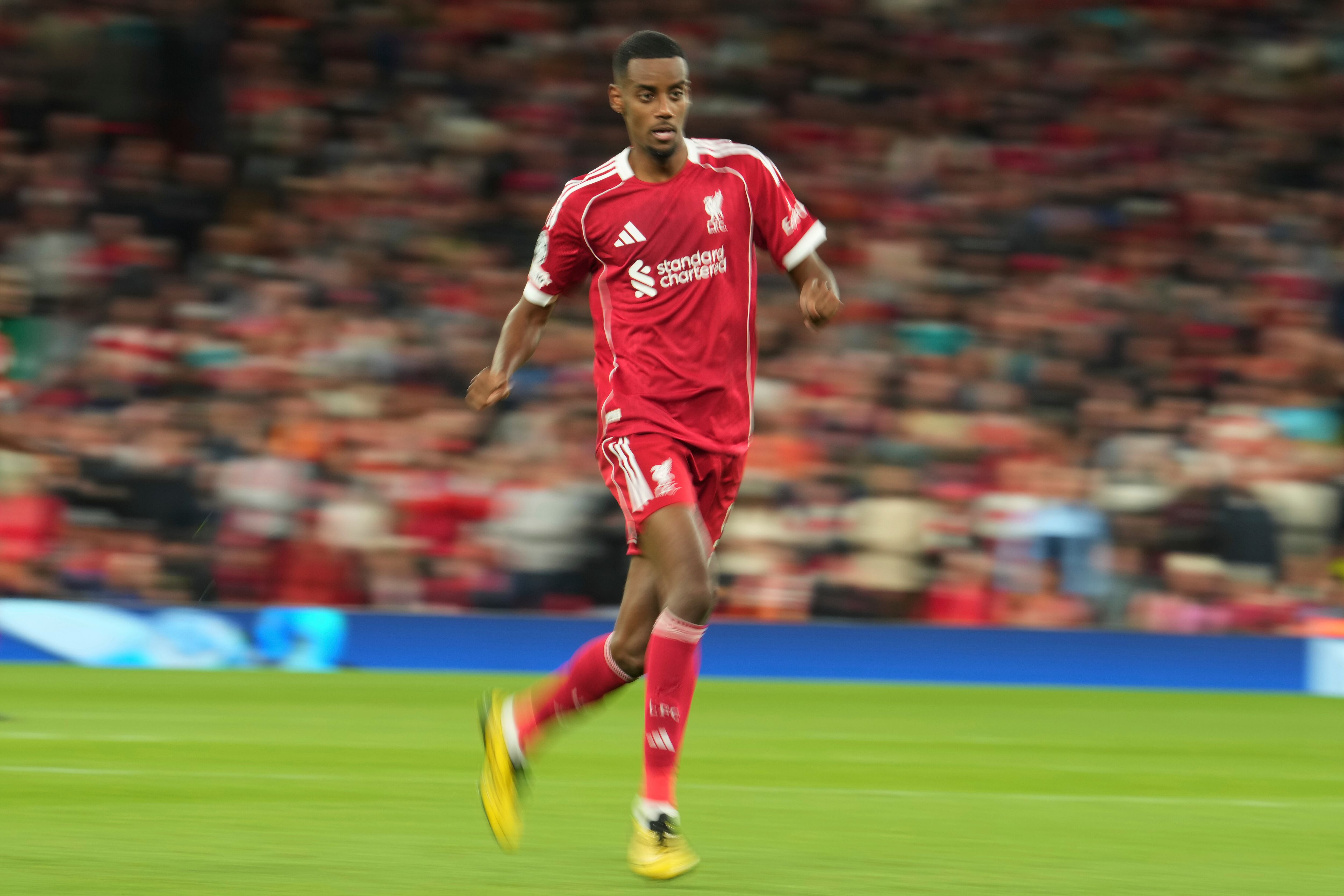 Alexander Isak y su primer partido con Liverpool en Champions.
