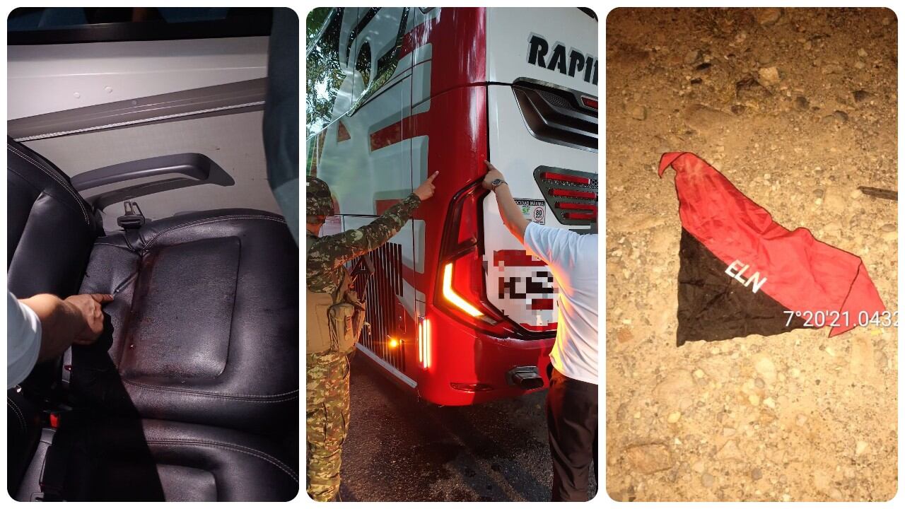 Miembros del ELN atacaron buses y camiones con civiles abordo en la vía que de Medellín conduce a la Costa Atlántica.