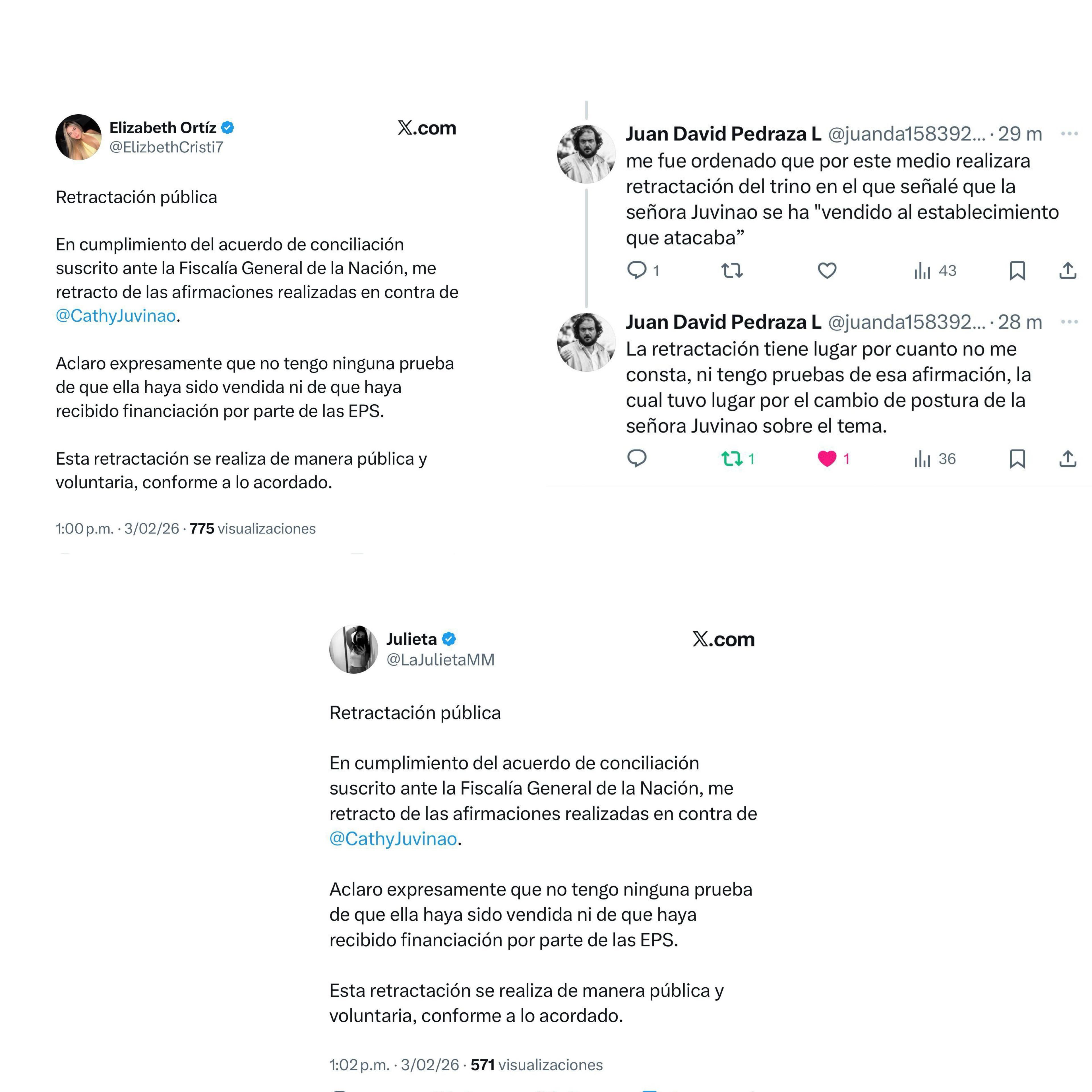 Estas personas que atacaron a la congresista llegaron a un acuerdo y fueron claros con su mensaje.