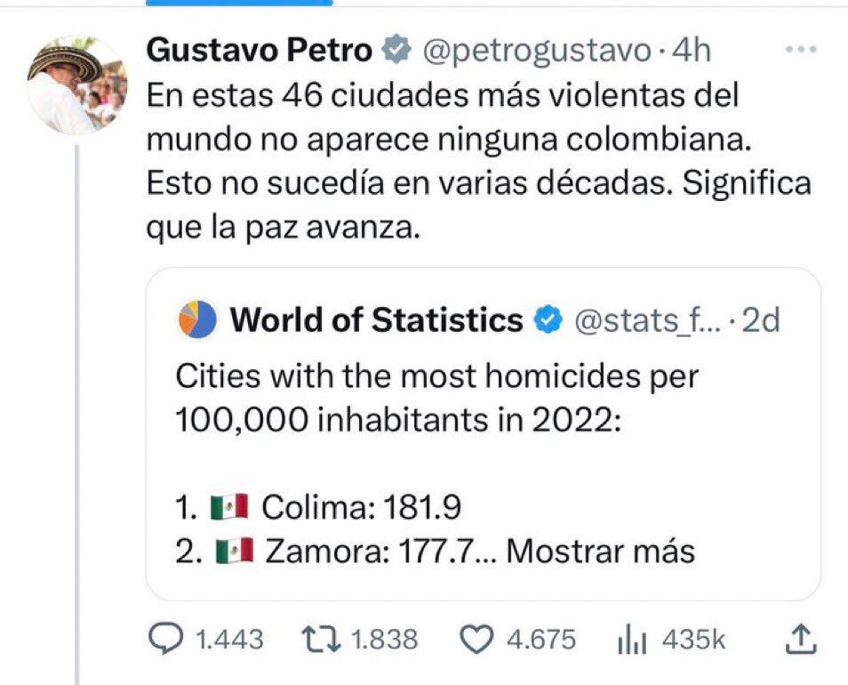 Trino eliminado del presidente Gustavo Petro.