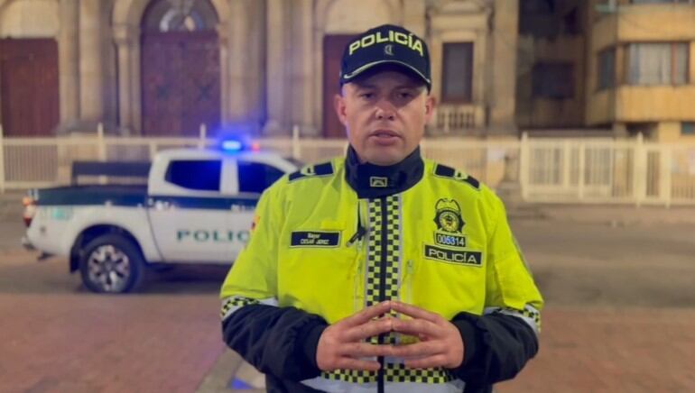 Mayor, César Jerez, comandante de la Estación de Policía de los Mártires (E),