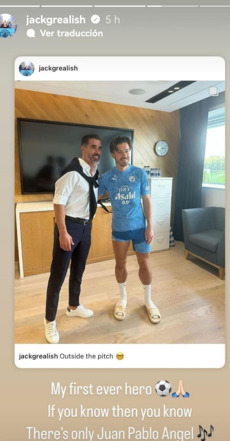 Juan Pablo Ángel es ídolo de Jack Grealish